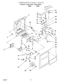 08 - Dispenser Front parts for Whirlpool Refrigerator 6ED25DQXDB01 from AppliancePartsPros.com