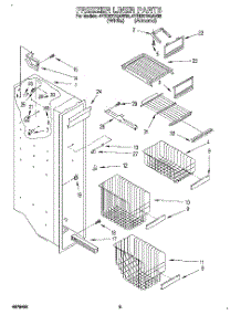 04 - Freezer Liner parts for Whirlpool Refrigerator 4YED27DQAW02 from AppliancePartsPros.com