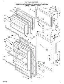 02 - Door parts for Whirlpool Refrigerator 8ET14GKXDW00 from AppliancePartsPros.com