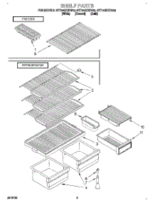 05 - Shelf, Lit / Optional parts for Whirlpool Refrigerator 8ET14GKXDW00 from AppliancePartsPros.com