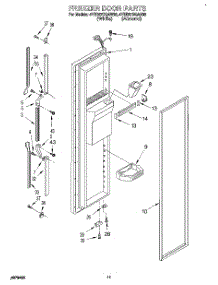 07 - Freezer Door parts for Whirlpool Refrigerator 4YED27DQAW02 from AppliancePartsPros.com