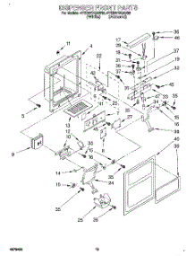 08 - Dispenser Front parts for Whirlpool Refrigerator 4YED27DQAW02 from AppliancePartsPros.com