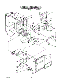 09 - Dispenser Front parts for Whirlpool Refrigerator 8ED22DQXAW01 from AppliancePartsPros.com