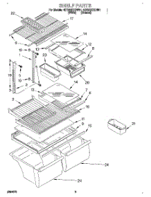 05 - Shelf, Lit / Optional parts for Whirlpool Refrigerator 4ET20ZKXDN01 from AppliancePartsPros.com