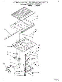 03 - Compartment Separator parts for Whirlpool Refrigerator 4YET18PKAW01 from AppliancePartsPros.com