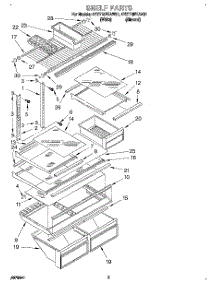 04 - Shelf parts for Whirlpool Refrigerator 4YET18PKAW01 from AppliancePartsPros.com