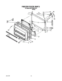 07 - Freezer Door parts for Whirlpool Refrigerator 8ET18RKXYW01 from AppliancePartsPros.com
