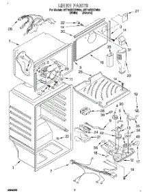 05 - Liner parts for Whirlpool Refrigerator 3ET18ZKXDW02 from AppliancePartsPros.com