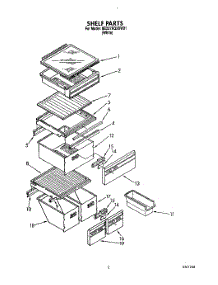04 - Shelf parts for Whirlpool Refrigerator 8ED27RQXXW01 from AppliancePartsPros.com