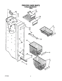 05 - Freezer Liner parts for Whirlpool Refrigerator 8ED27RQXXW01 from AppliancePartsPros.com