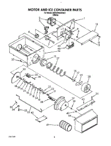 06 - Motor And Ice Container parts for Whirlpool Refrigerator 8ED27RQXXW01 from AppliancePartsPros.com