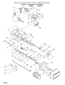 06 - Motor And Ice Container parts for Whirlpool Refrigerator 8ED22PQXDN01 from AppliancePartsPros.com