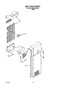 11 - Air Flow parts for Whirlpool Refrigerator 8ED27RQXXW01 from AppliancePartsPros.com