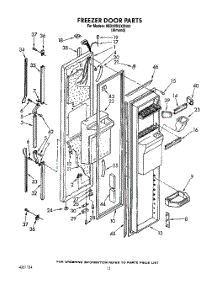 09 - Freezer Door parts for Whirlpool Refrigerator 8ED22DQXXN00 from AppliancePartsPros.com