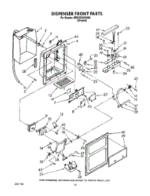 10 - Dispenser Front parts for Whirlpool Refrigerator 8ED22DQXXN00 from AppliancePartsPros.com