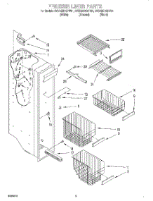 04 - Freezer Liner parts for Whirlpool Refrigerator 3VED29DQFN01 from AppliancePartsPros.com