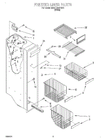 04 - Freezer Liner parts for Whirlpool Refrigerator 6ED27DQXFW01 from AppliancePartsPros.com
