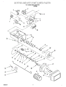 05 - Motor And Ice Container parts for Whirlpool Refrigerator 6ED27DQXFW01 from AppliancePartsPros.com