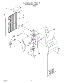 10 - Air Flow parts for Whirlpool Refrigerator 6ED27DQXFW01 from AppliancePartsPros.com