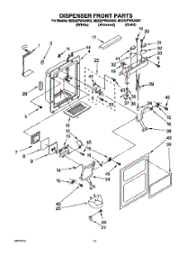 08 - Dispenser Front parts for Whirlpool Refrigerator 8ED22PWXAG02 from AppliancePartsPros.com