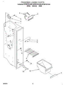 04 - Freezer Liner parts for Whirlpool Refrigerator 8ED22PWXDW00 from AppliancePartsPros.com