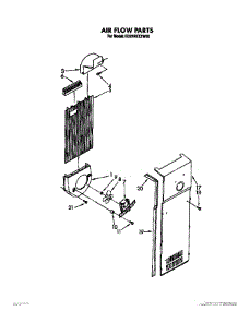 09 - Air Flow parts for Whirlpool Refrigerator 8ED22RKXXW00 from AppliancePartsPros.com