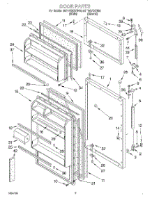 02 - Door parts for Whirlpool Refrigerator 8ET14GKXFN00 from AppliancePartsPros.com