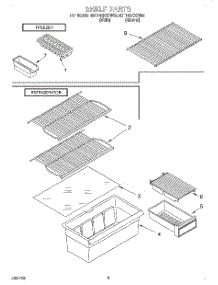 05 - Shelf parts for Whirlpool Refrigerator 8ET14GKXFN00 from AppliancePartsPros.com