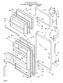02 - Door parts for Whirlpool Refrigerator 3VET16GKFW02 from AppliancePartsPros.com