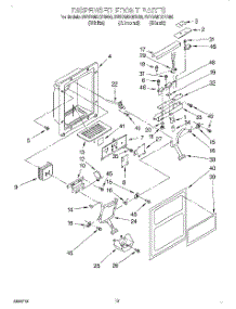 08 - Dispenser Front parts for Whirlpool Refrigerator 3VED29DQEN00 from AppliancePartsPros.com