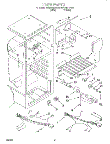03 - Liner, Lit / Optional parts for Whirlpool Refrigerator 3VET16GKFW02 from AppliancePartsPros.com