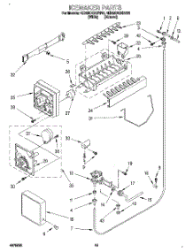 12 - Icemaker, Lit / Optional parts for Whirlpool Refrigerator 4ED25DQXBW00 from AppliancePartsPros.com