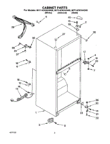 02 - Cabinet parts for Whirlpool Refrigerator 8ET14ZKXAN00 from AppliancePartsPros.com