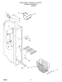 04 - Freezer Liner parts for Whirlpool Refrigerator 4YED22PQFN02 from AppliancePartsPros.com