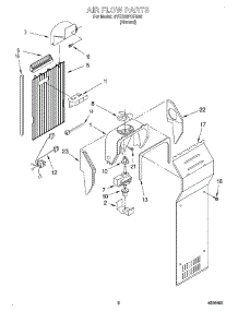 05 - Air Flow parts for Whirlpool Refrigerator 4YED22PQFN02 from AppliancePartsPros.com