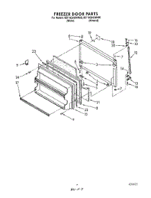 06 - Freezer Door parts for Whirlpool Refrigerator 6ET18GKXWW00 from AppliancePartsPros.com