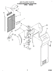 05 - Air Flow parts for Whirlpool Refrigerator 8ED22DQXBN01 from AppliancePartsPros.com