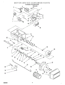 06 - Motor And Ice Container parts for Whirlpool Refrigerator 4YED22PQFN02 from AppliancePartsPros.com