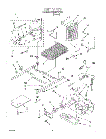 10 - Unit parts for Whirlpool Refrigerator 4YED22PQFN02 from AppliancePartsPros.com
