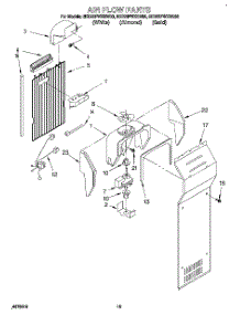 10 - Air Flow parts for Whirlpool Refrigerator 8ED22PWXBG00 from AppliancePartsPros.com