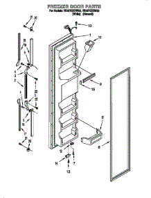 Freezer Door parts for Whirlpool Refrigerator 82       4421985 from AppliancePartsPros.com