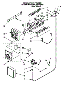Icemaker parts for Whirlpool Refrigerator 82       4421985 from AppliancePartsPros.com