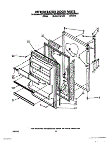 08 - Refrigerator Door, Lit / Optional parts for Whirlpool Refrigerator 8ET16ZKXWW00 from AppliancePartsPros.com