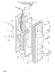 07 - Freezer Door parts for Whirlpool Refrigerator 7ED20TQXFW00 from AppliancePartsPros.com