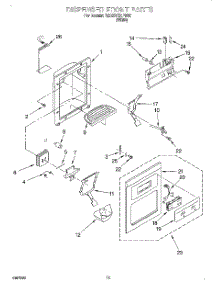 08 - Dispenser Front parts for Whirlpool Refrigerator 7ED20TQXFW00 from AppliancePartsPros.com