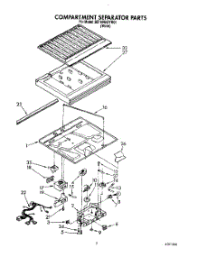 04 - Compartment Separator parts for Whirlpool Refrigerator 3ET18RKXYW01 from AppliancePartsPros.com