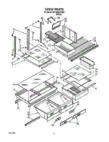 05 - Shelf, Lit / Optional parts for Whirlpool Refrigerator 3ET18RKXYW01 from AppliancePartsPros.com