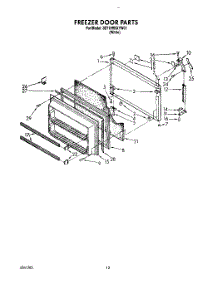 08 - Freezer Door parts for Whirlpool Refrigerator 3ET18RKXYW01 from AppliancePartsPros.com