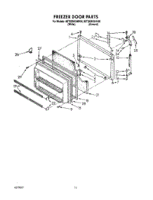 07 - Freezer Door parts for Whirlpool Refrigerator 6ET20DKXAW00 from AppliancePartsPros.com