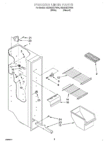 03 - Freezer Liner parts for Whirlpool Refrigerator 8ED20ZKXFW04 from AppliancePartsPros.com